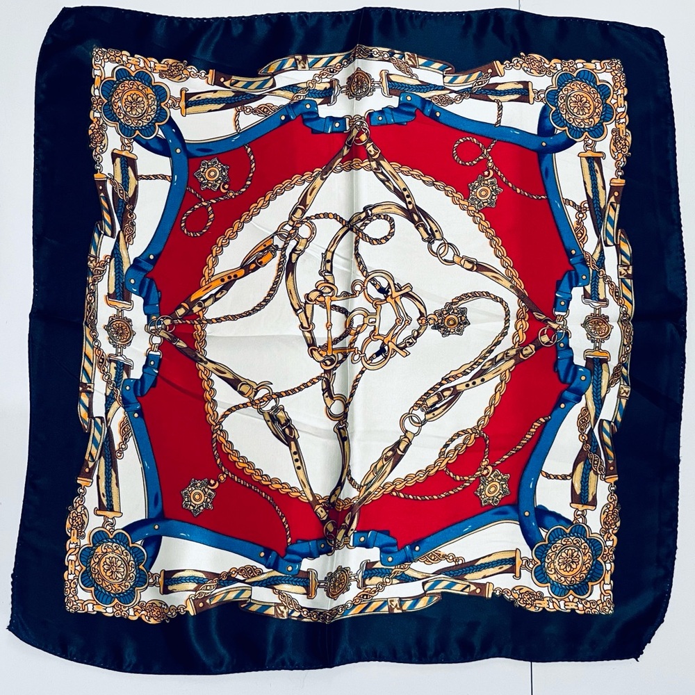 SCARF | Satin Fabric | Nautical